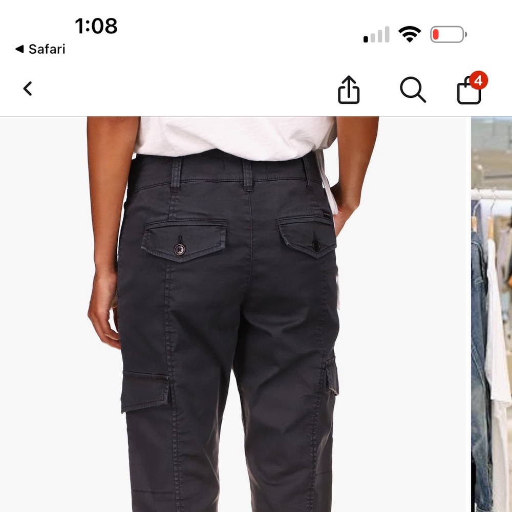Sanctuary Rebel Crop Cargo Pants - Black, S 27 - Picture 10 of 11